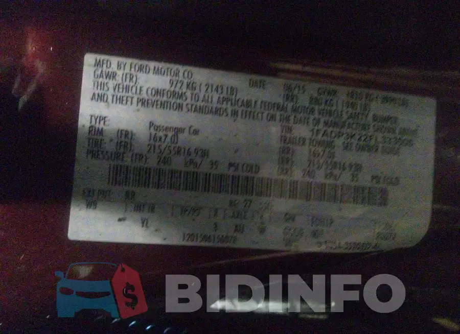 1FADP3K22FL333505 Photo# 9