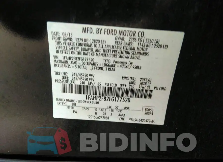 1FAHP2F82FG177520 Photo# 9