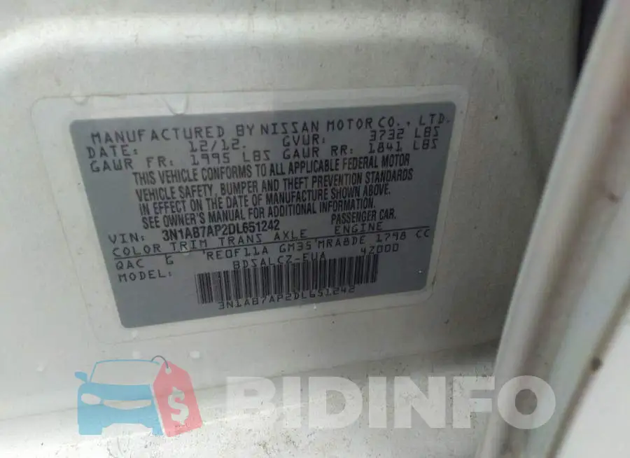 3N1AB7AP2DL651242 Photo# 9
