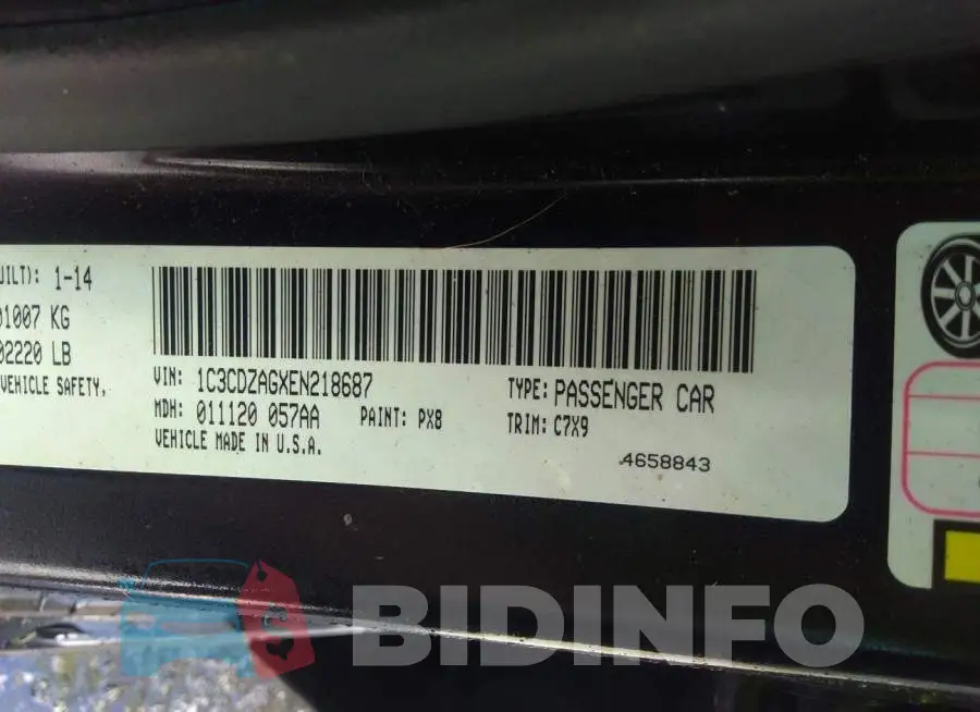 1C3CDZAGXEN218687 Photo# 9