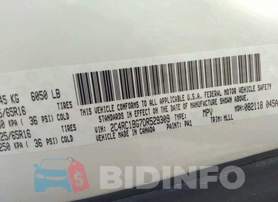 2C4RC1BG7DR529309 Photo# 9