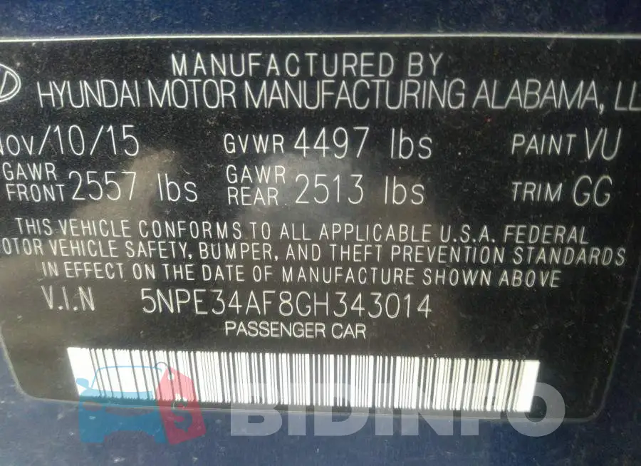 5NPE34AF8GH343014 Photo# 9
