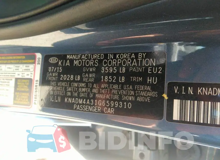 KNADM4A31G6599310 Photo# 9
