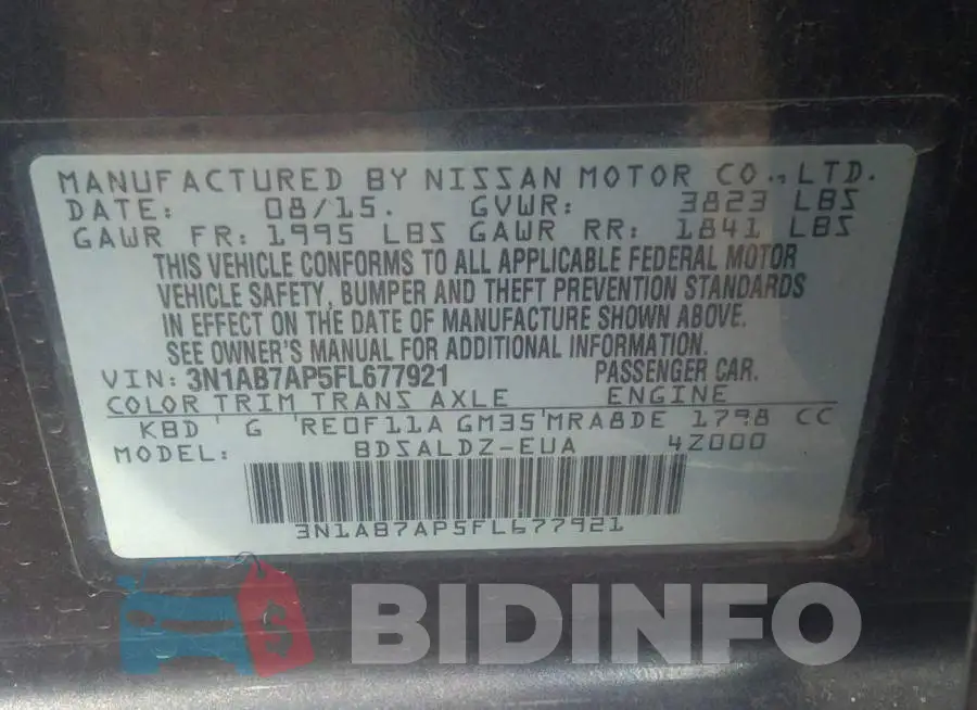 3N1AB7AP5FL677921 Photo# 9