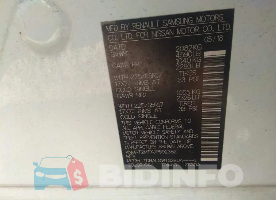 KNMAT2MTXJP592382 Photo# 9
