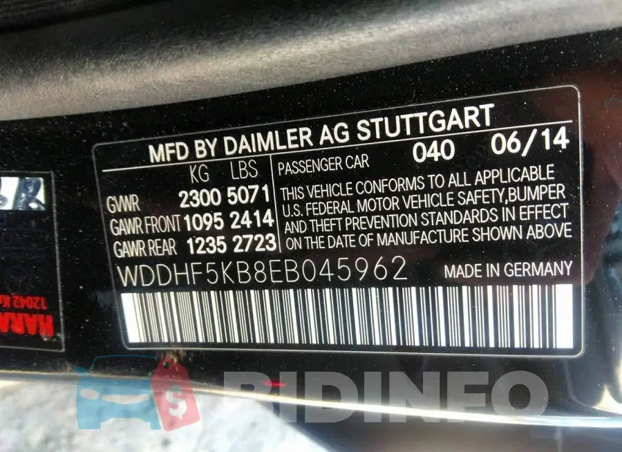 WDDHF5KB8EB045962 Photo# 9