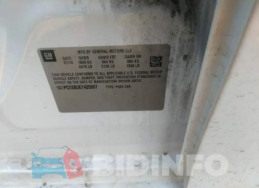 1G1PC5SB3E7425897 Photo# 9