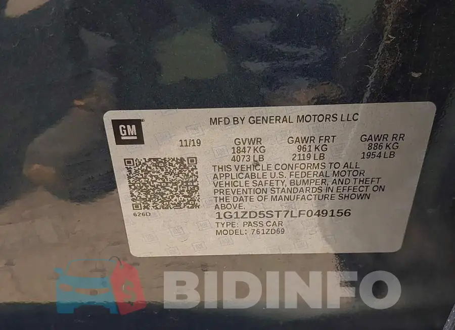 1G1ZD5ST7LF049156 Photo# 9