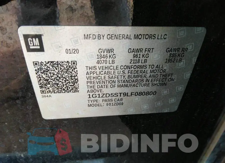 1G1ZD5ST9LF080800 Photo# 9