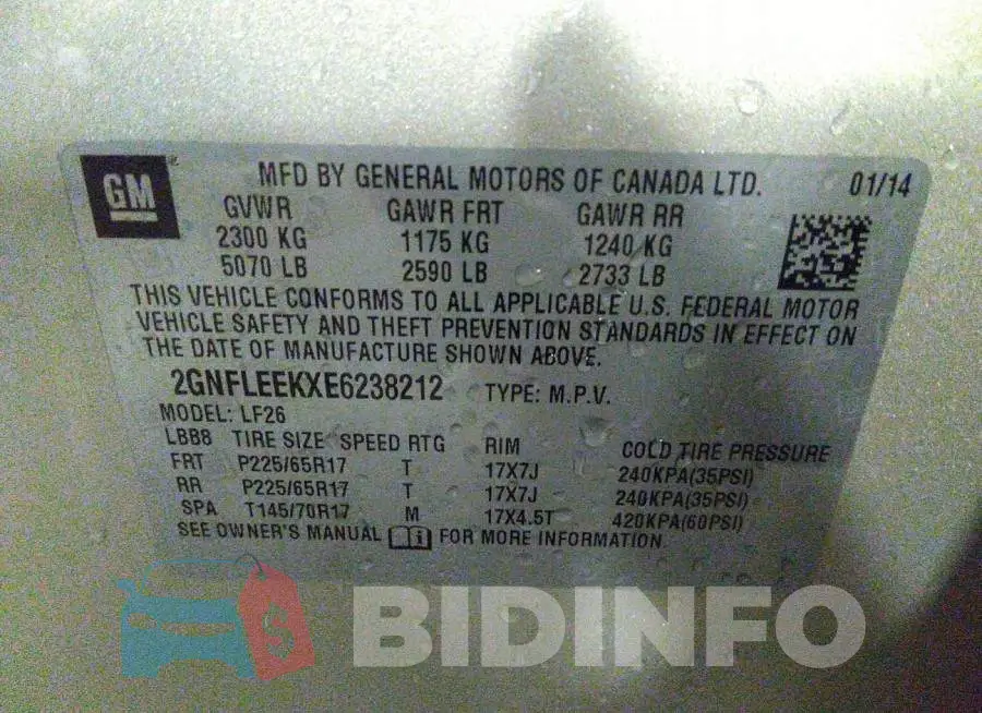 2GNFLEEKXE6238212 Photo# 9