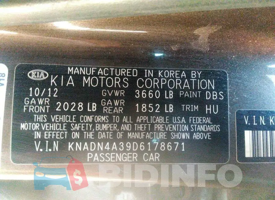 KNADN4A39D6178671 Photo# 9