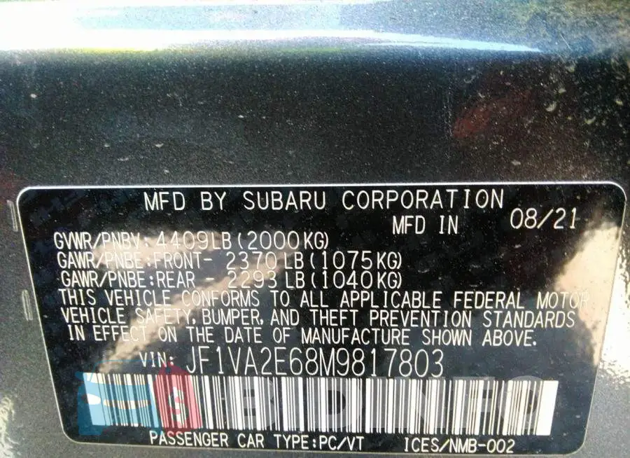 JF1VA2E68M9817803 Photo# 9