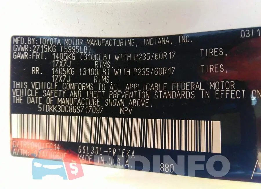 5TDKK3DC8GS717097 Photo# 9
