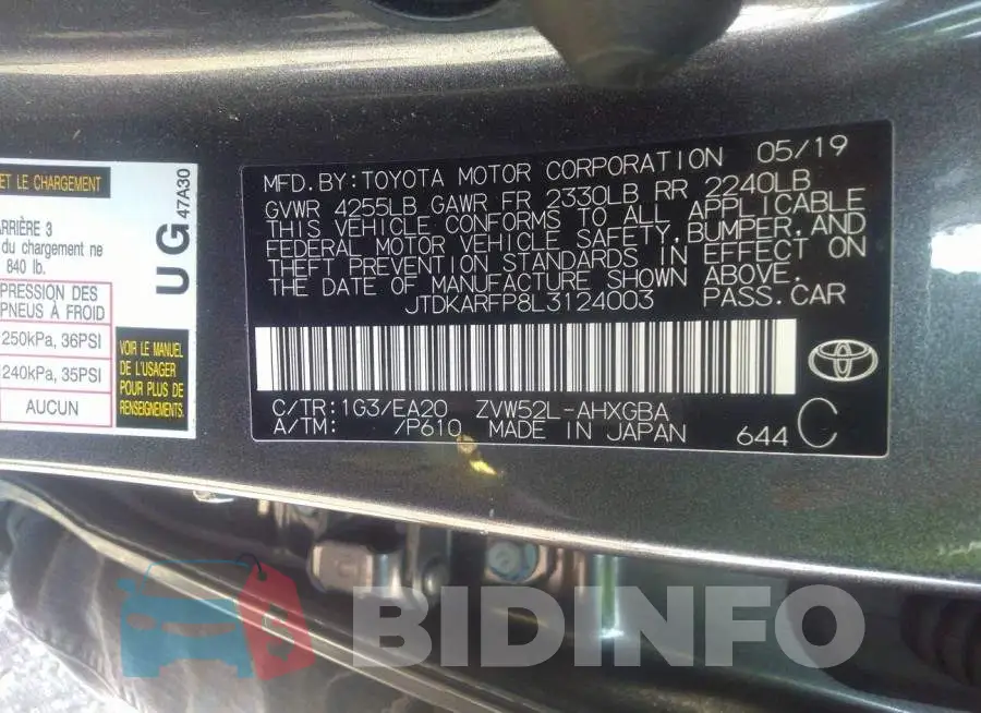 JTDKARFP8L3124003 Photo# 9