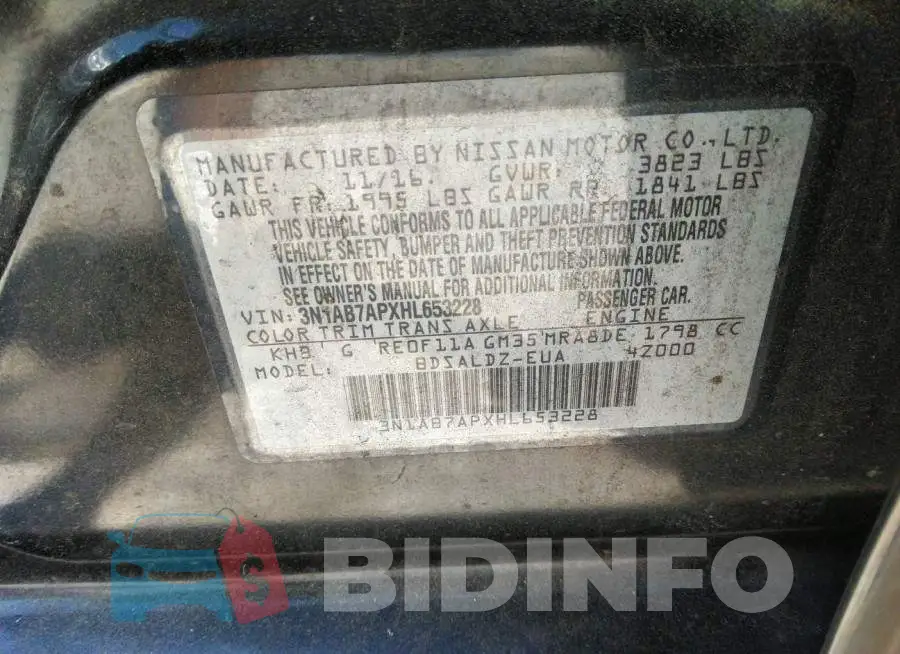 3N1AB7APXHL653228 Photo# 9