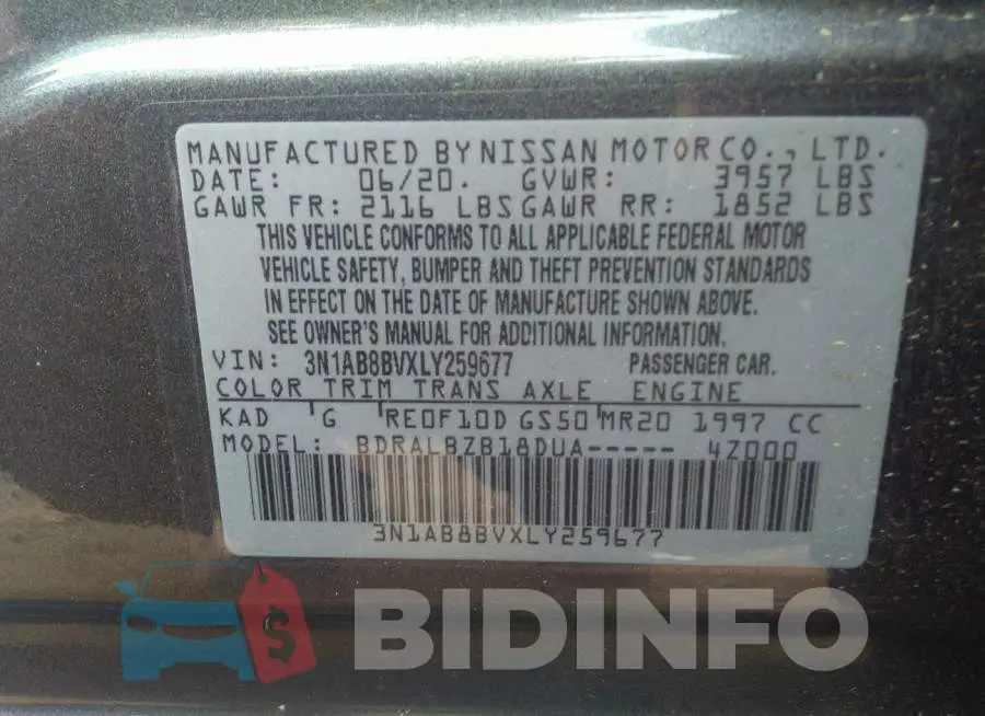 3N1AB8BVXLY259677 Photo# 9