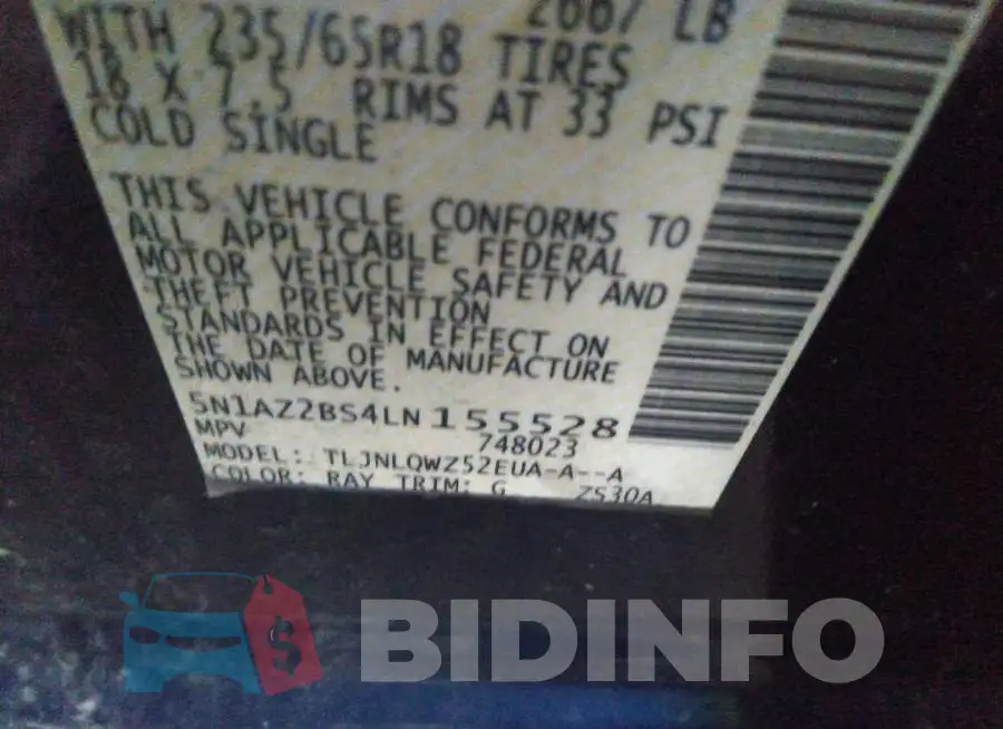 5N1AZ2BS4LN155528 Photo# 9