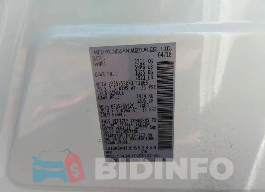 5N1DR2MN3JC655354 Photo# 9