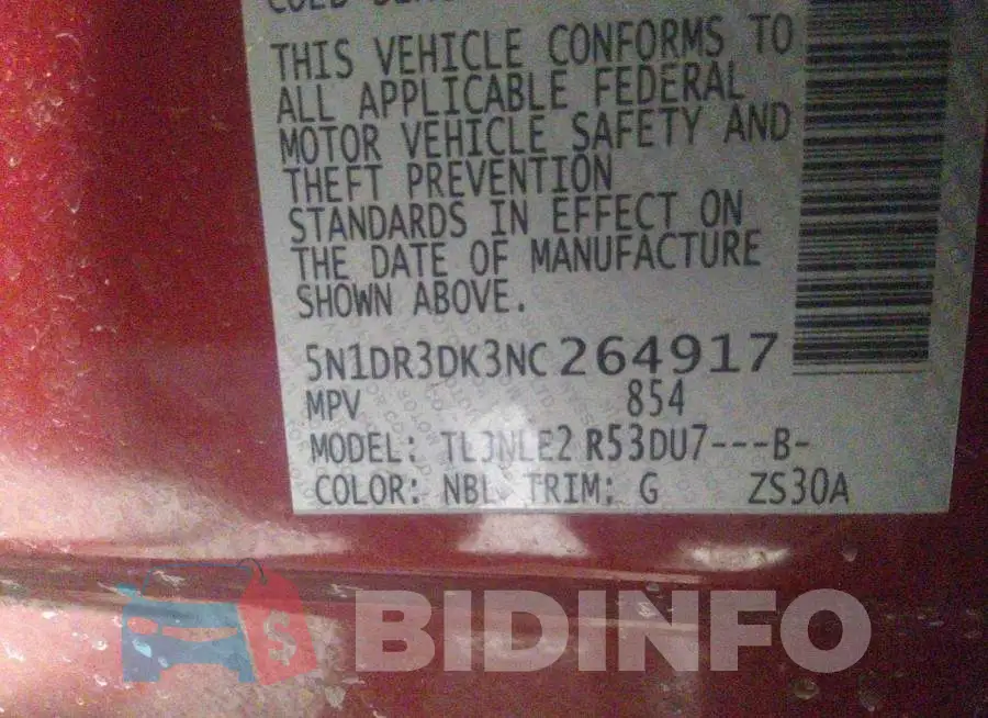 5N1DR3DK3NC264917 Photo# 9