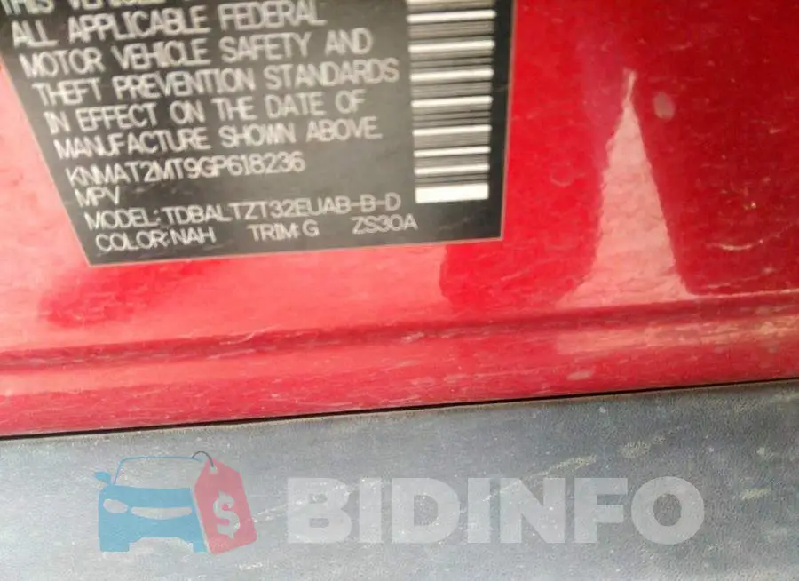 KNMAT2MT9GP618236 Photo# 9