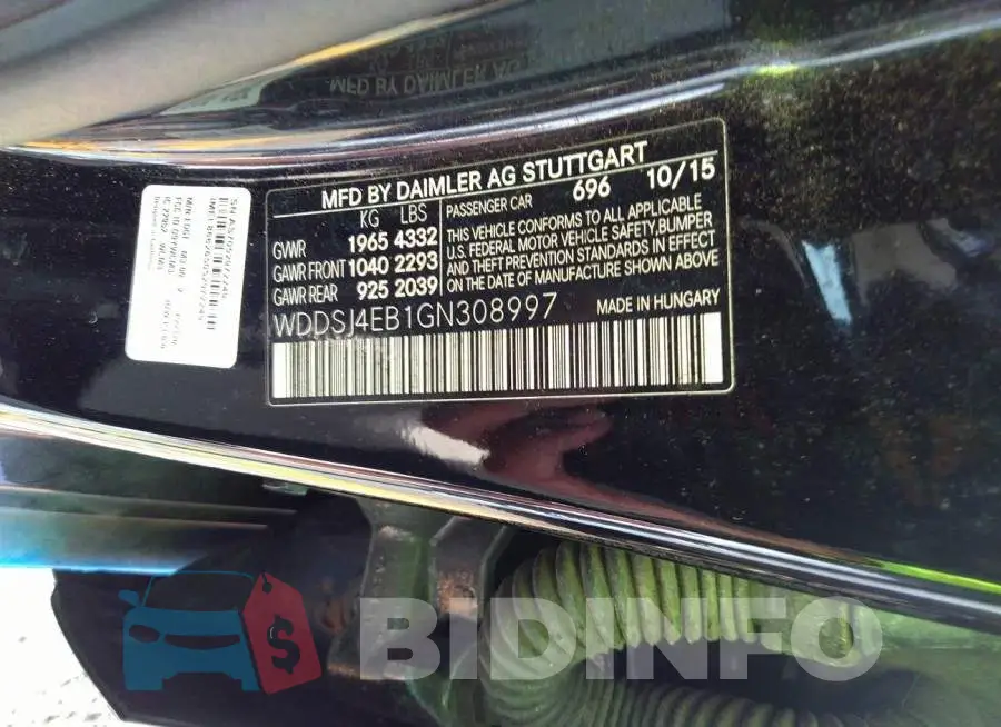 WDDSJ4EB1GN308997 Photo# 9