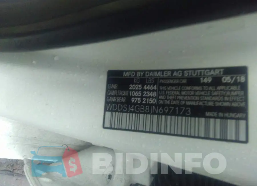 WDDSJ4GB8JN697173 Photo# 9