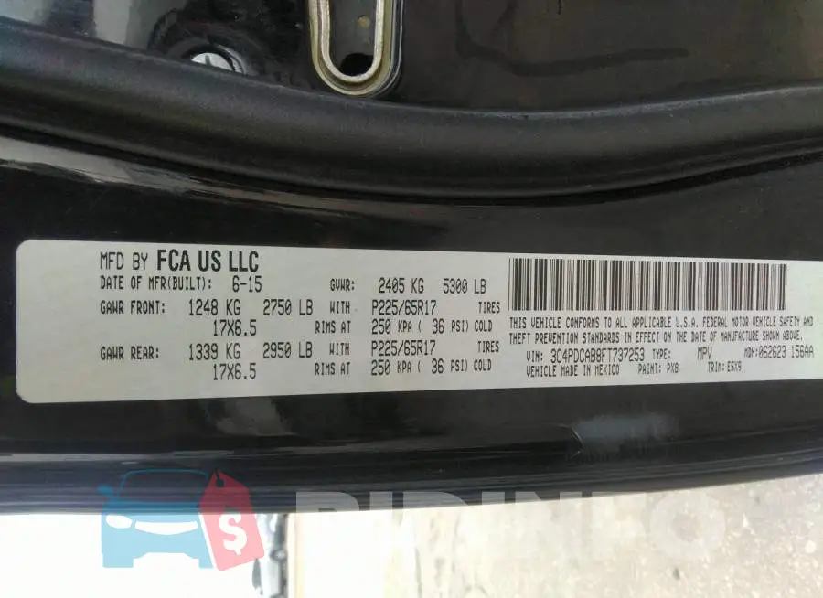 3C4PDCAB8FT737253 Photo# 9
