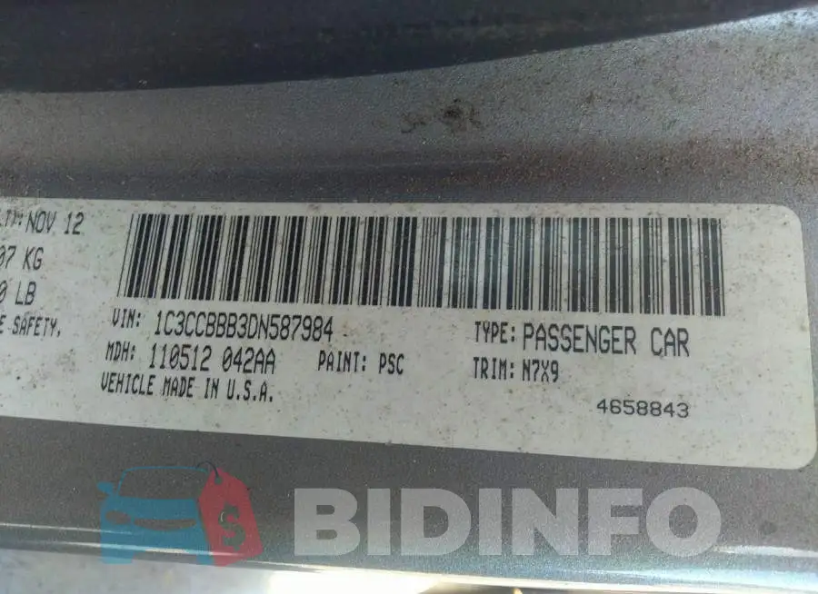 1C3CCBBB3DN587984 Photo# 9