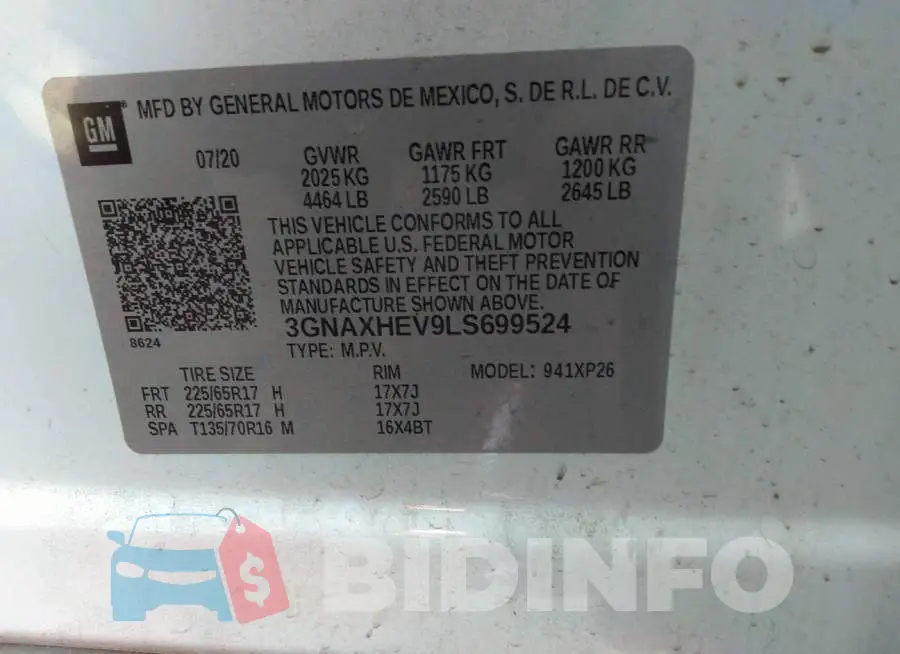 3GNAXHEV9LS699524 Photo# 9