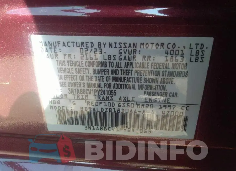 3N1AB8CV1PY241055 Photo# 9
