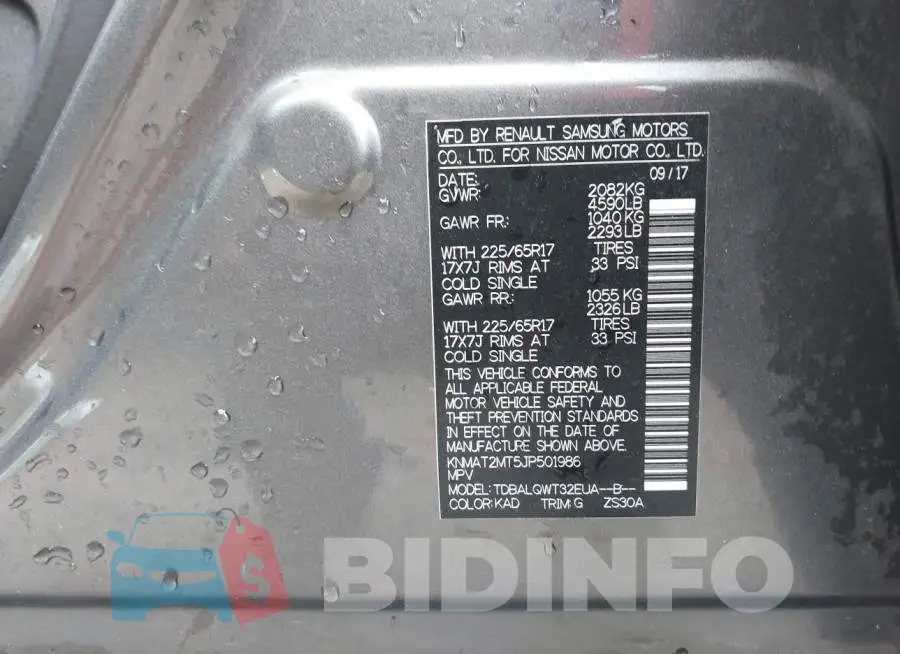 KNMAT2MT5JP501986 Photo# 9
