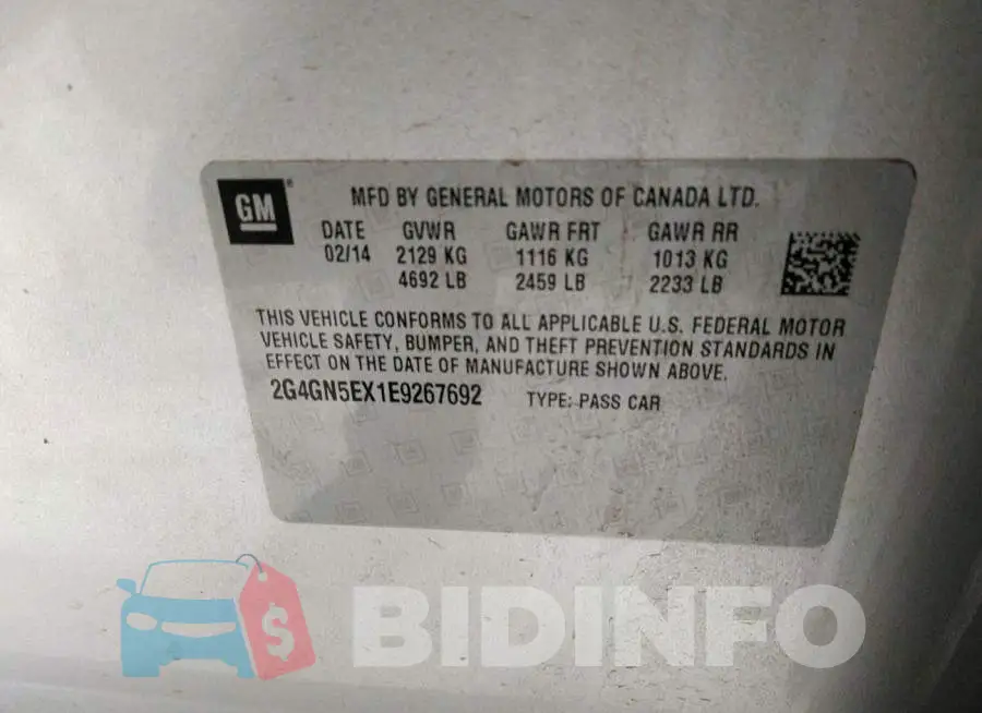 2G4GN5EX1E9267692 Photo# 9
