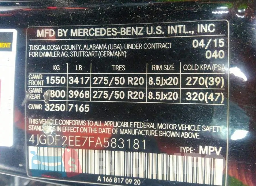 4JGDF2EE7FA583181 Photo# 9