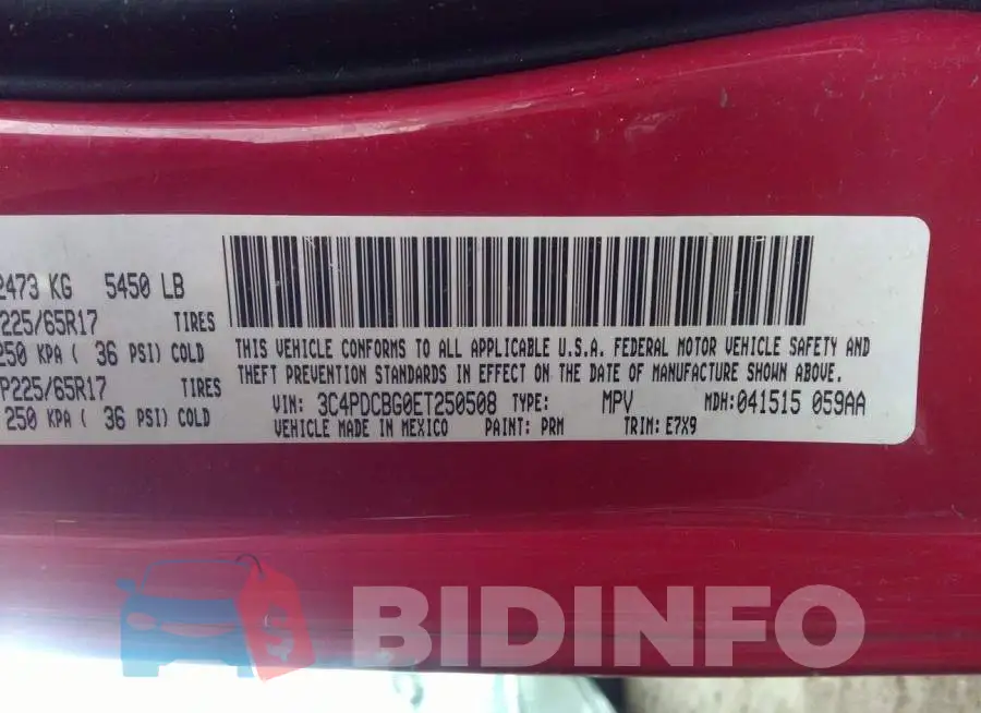 3C4PDCBG0ET250508 Photo# 9