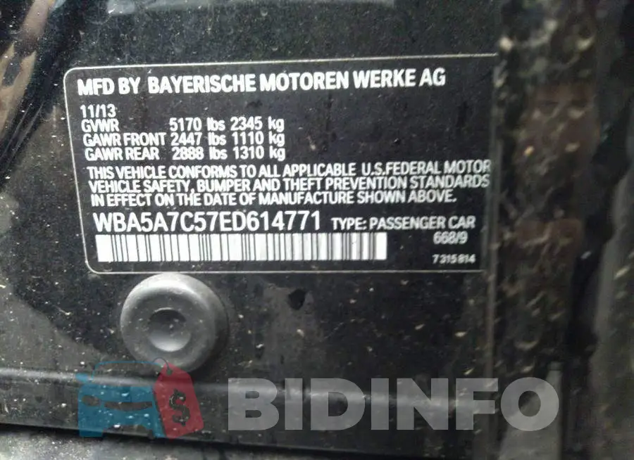WBA5A7C57ED614771 Photo# 9
