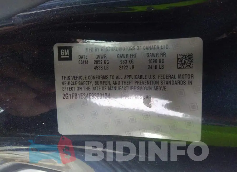2G1FB1E34E9320134 Photo# 9