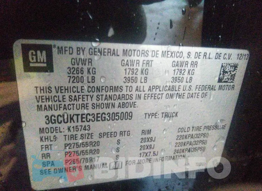 3GCUKTEC3EG305009 Photo# 9