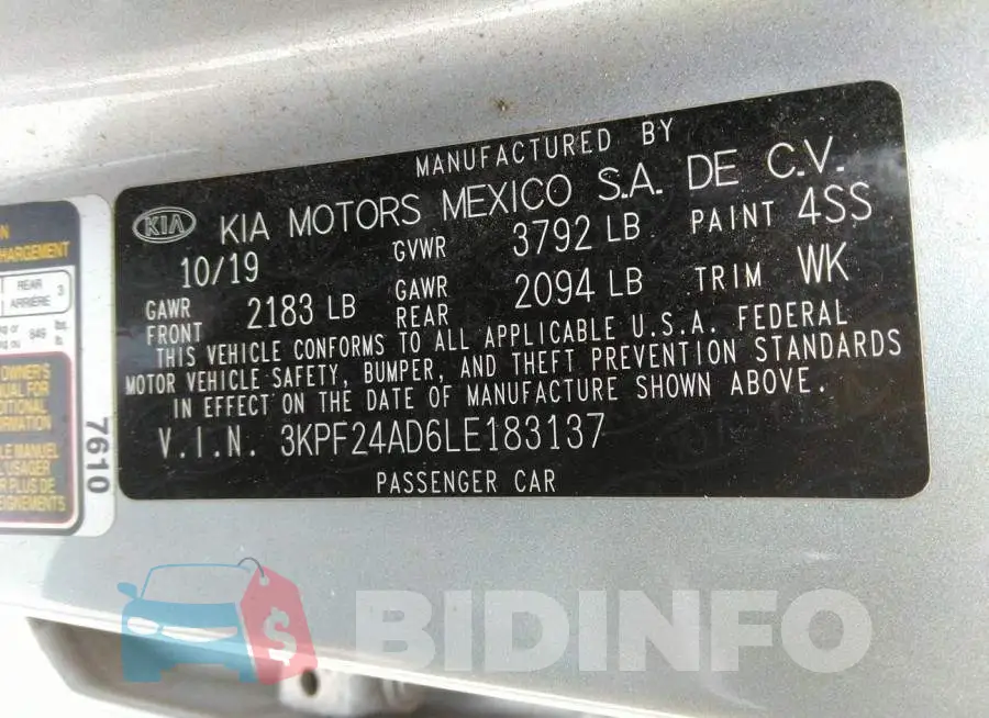 3KPF24AD6LE183137 Photo# 9