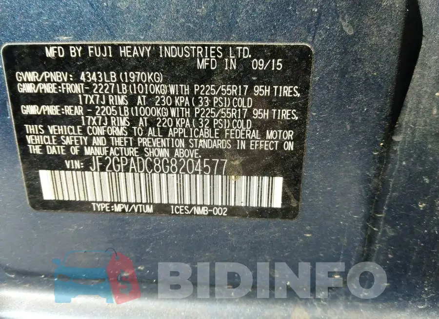 JF2GPADC8G8204577 Photo# 9