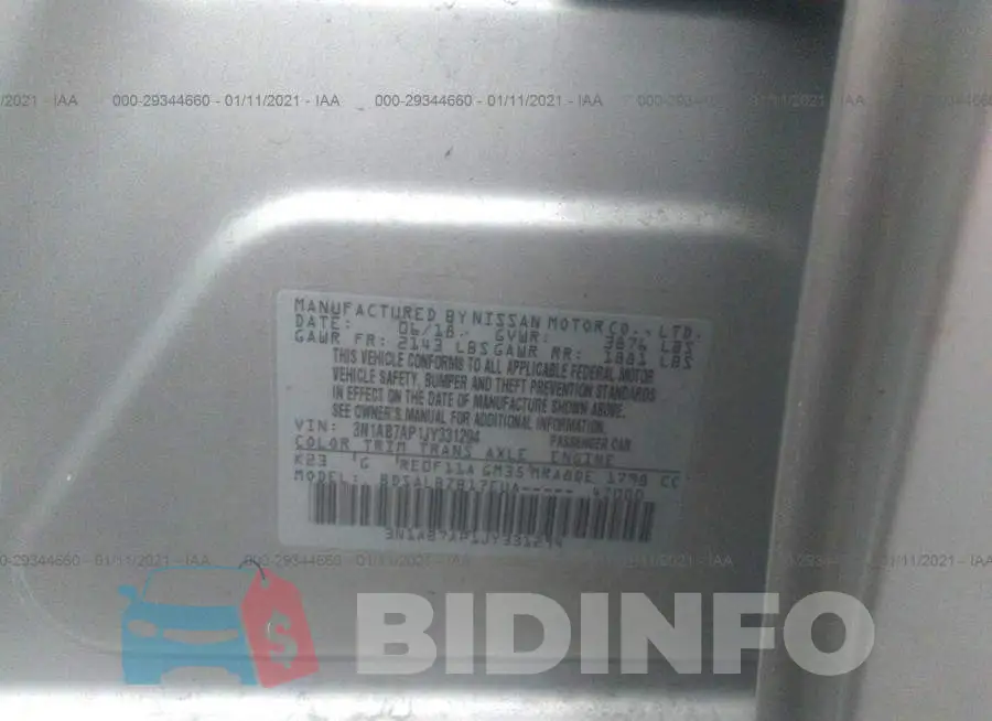 3N1AB7AP1JY331294 Photo# 9