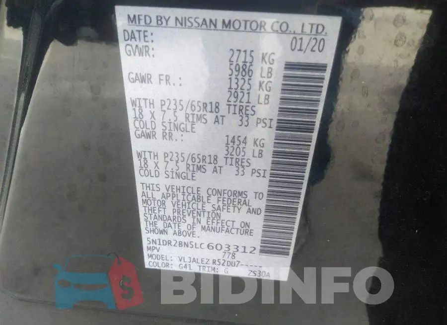5N1DR2BN5LC603312 Photo# 9