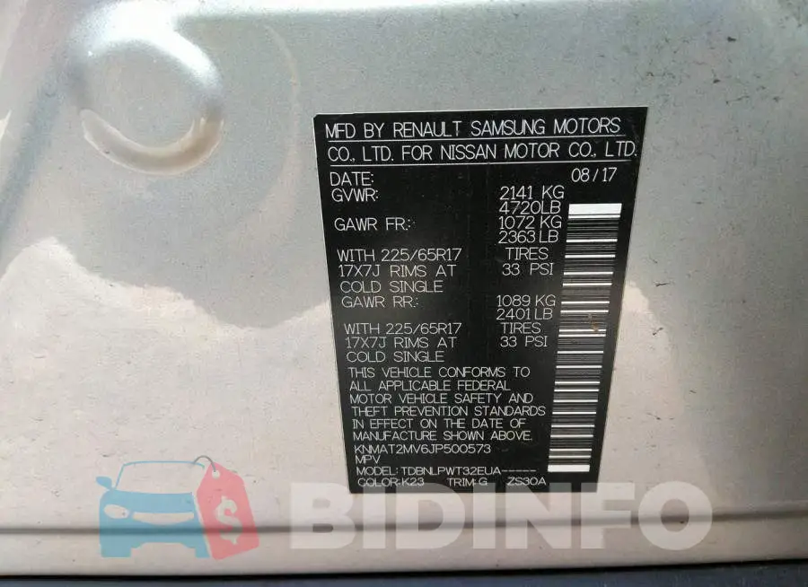 KNMAT2MV6JP500573 Photo# 9