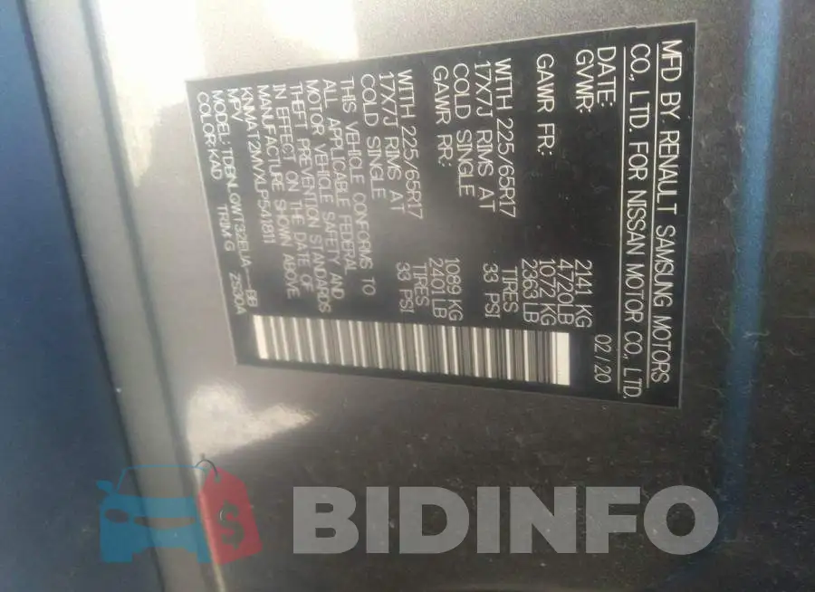 KNMAT2MVXLP541811 Photo# 9