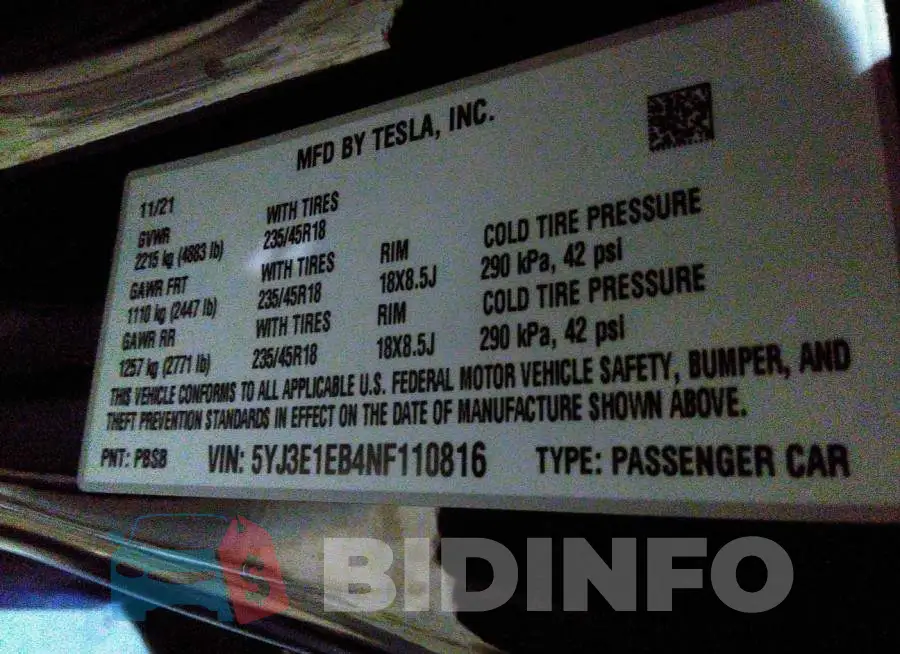 5YJ3E1EB4NF110816 Photo# 9