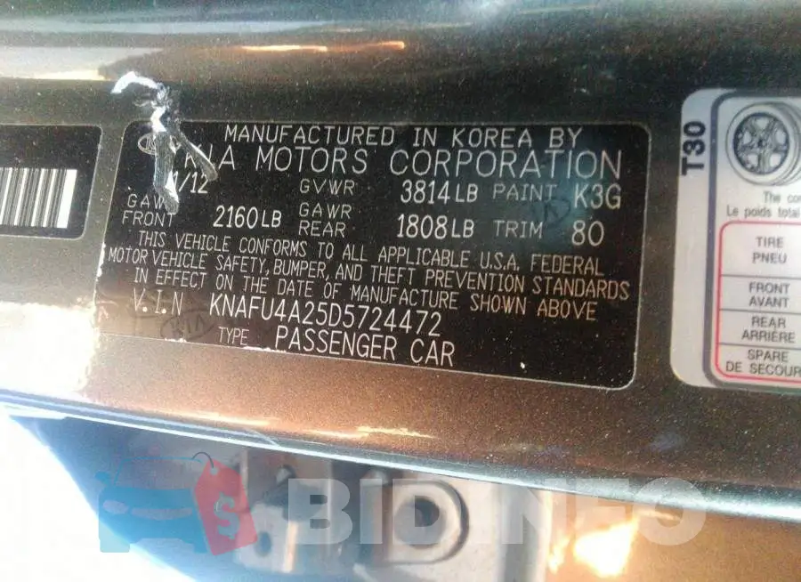 KNAFU4A25D5724472 Photo# 9