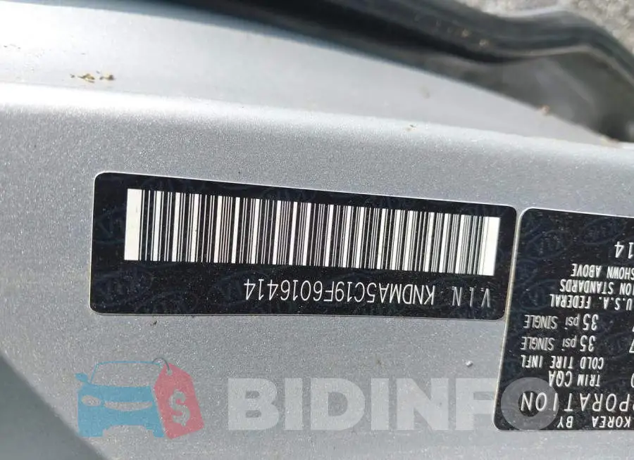 KNDMA5C19F6016414 Photo# 9