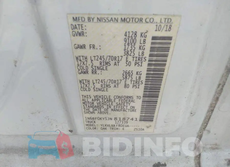 1N6BF0KY5JN818741 Photo# 9