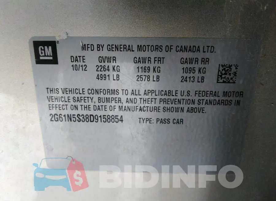 2G61N5S38D9158854 Photo# 9