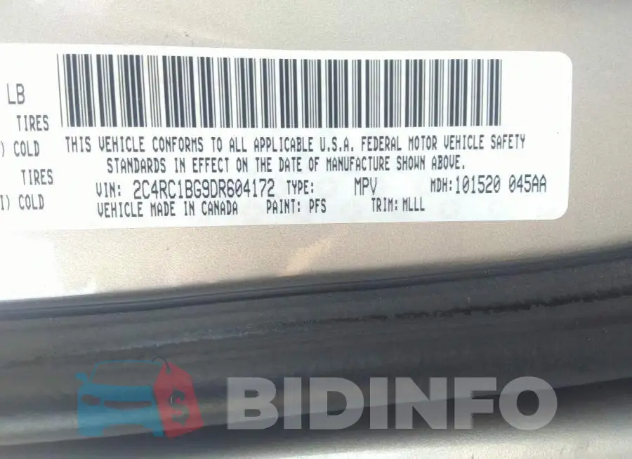 2C4RC1BG9DR604172 Photo# 9