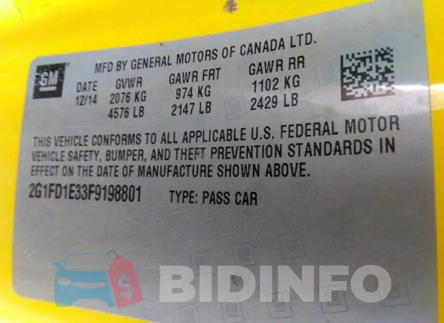 2G1FD1E33F9198801 Photo# 9